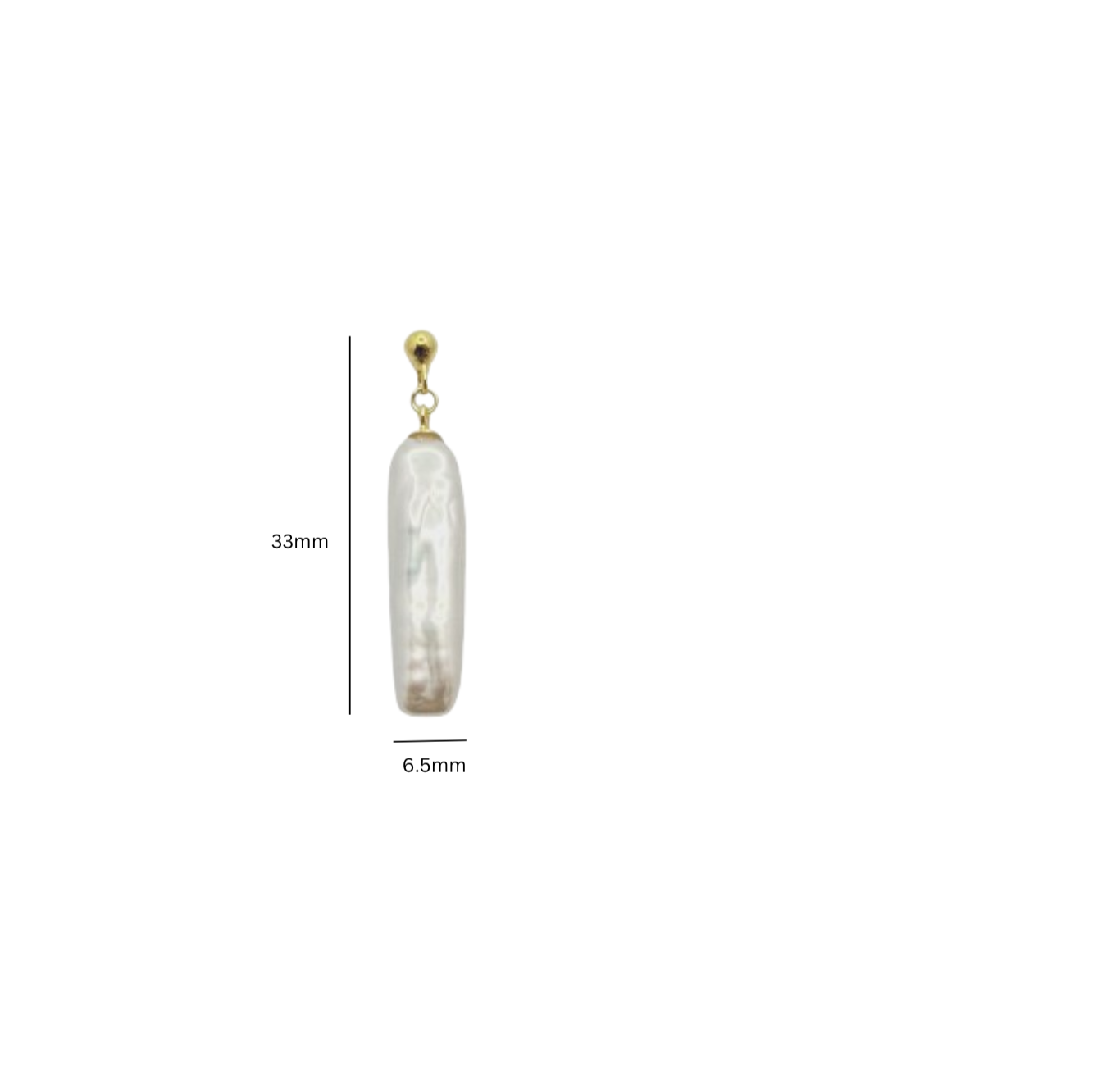 Elongated Baroque Pearl Earrings